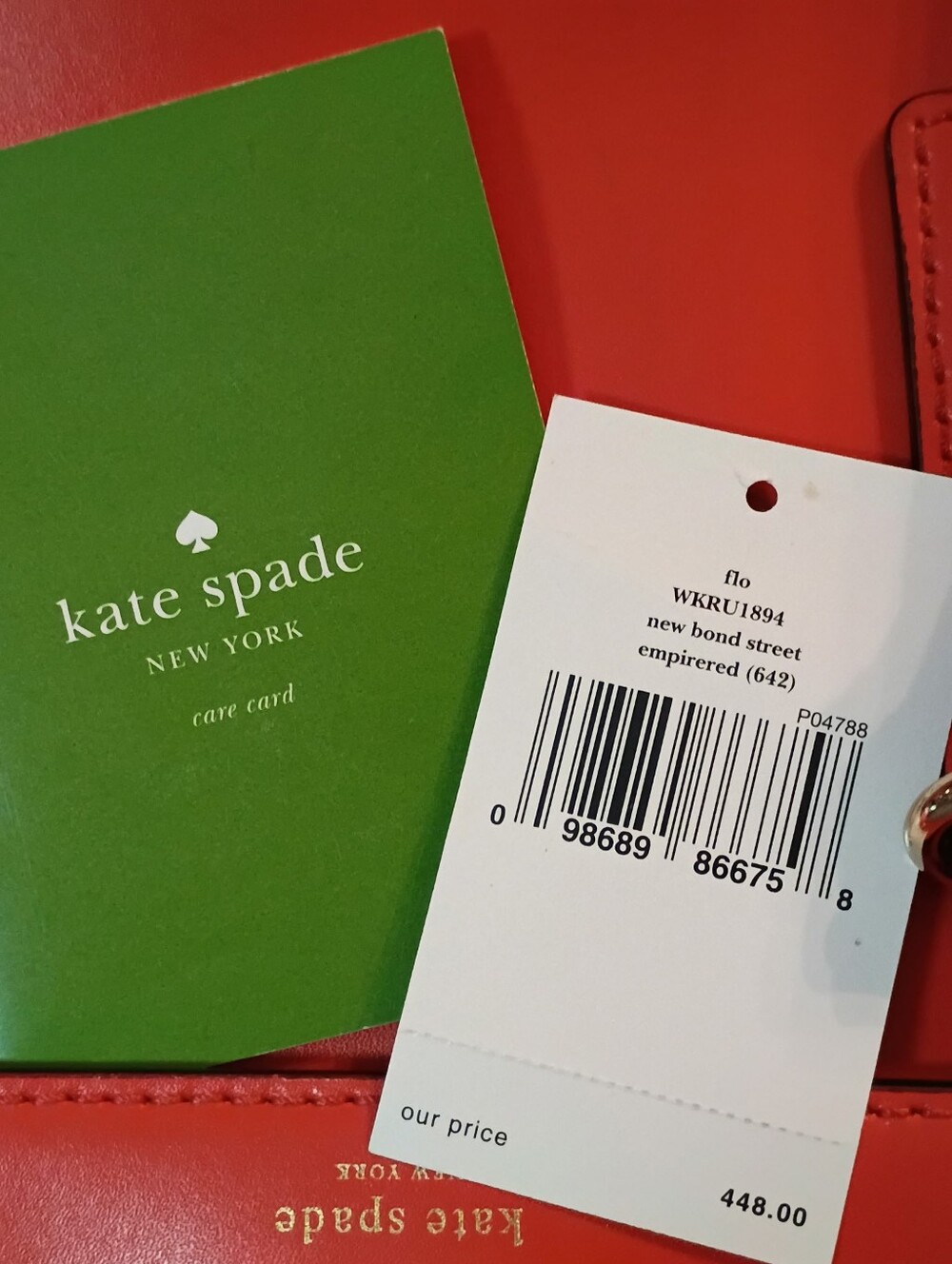Kate Spade New York Bond Street Flo Satchel Leather ShoulderBag Red/Pink 2 Tone - Picture 11 of 11
